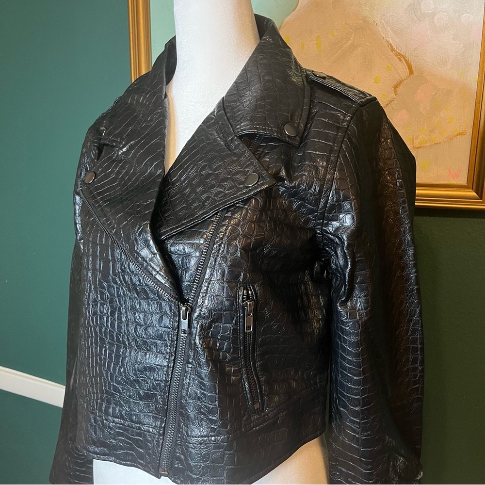 MODCLOTH Crocodile Rock Moto Jacket NWT
